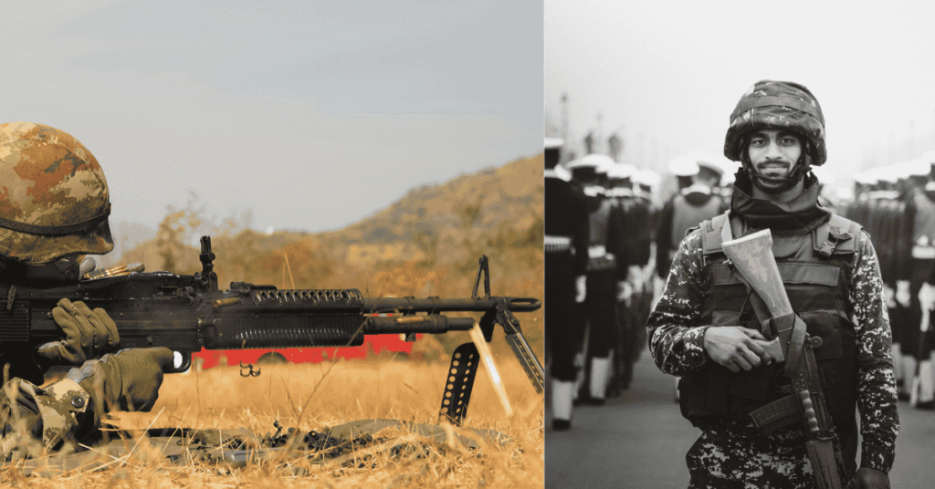 भारतीय सेना के जवान और उनके कोर की सामरिक शक्ति (Indian Army soldiers and the strategic might of their corps)